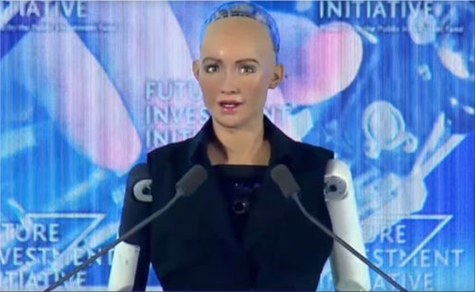 De robot Sophia